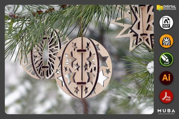 4 Pcs 3D Christmas Tree Ornament SVG Review