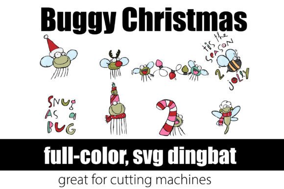 Buggy Christmas: A Color Font for Real Crafting
