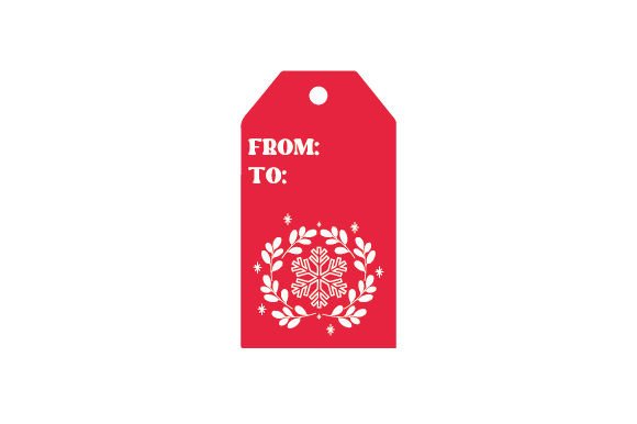 Christmas Greeting Tag Template for Holiday Crafts