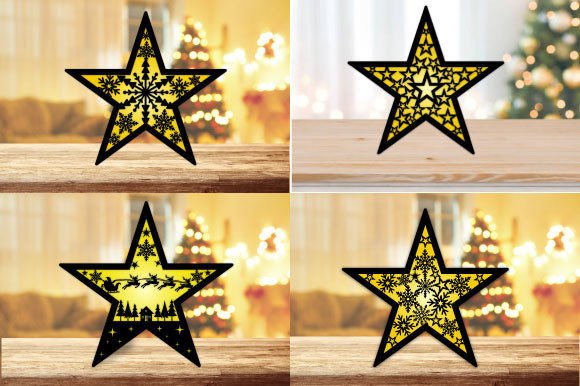 Christmas Night Light Star Laser Cut for Winter Amp Branding