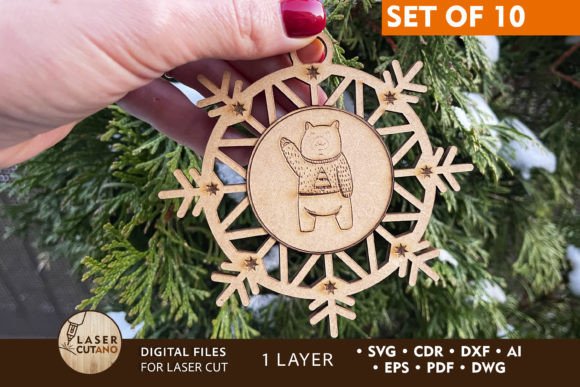CHRISTMAS Snowflakes Ornaments Bundle for Winter Amp Branding