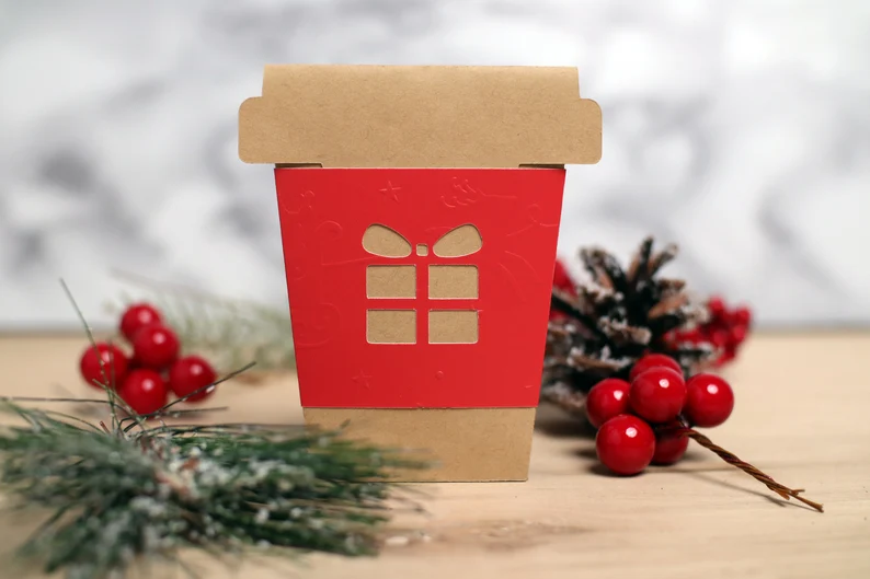 Coffee Cup Gift Card Envelope - Christmas Gift Review