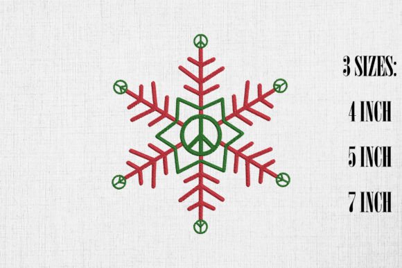Hippie Peace Symbol Snowflake Christmas Review
