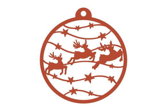 Intricate Cut Christmas Bauble - Reindeer for Intricate Cuts Branding