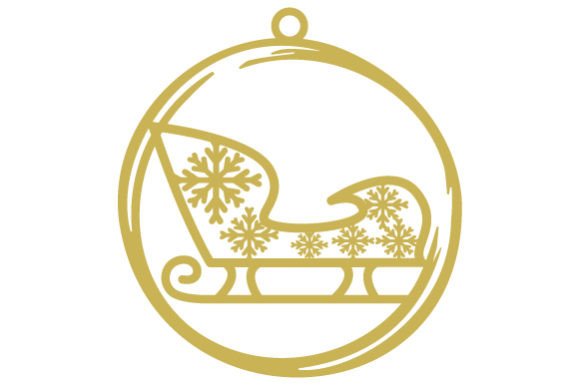 Intricate Cut Christmas Bauble - Santa s Sleigh for Intricate Cuts
