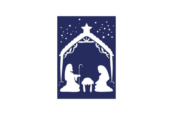 Intricate Cut Christmas Card - Nativity Scene for Intricate Cuts