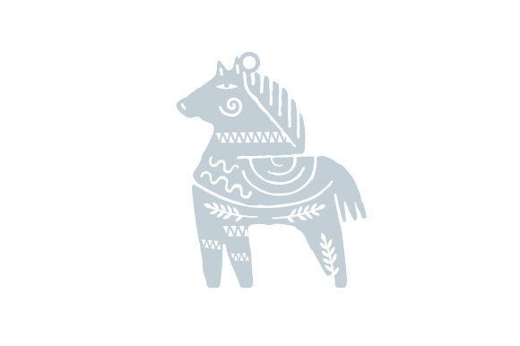 Intricate Cut Christmas Ornament - Scandinavian Horse