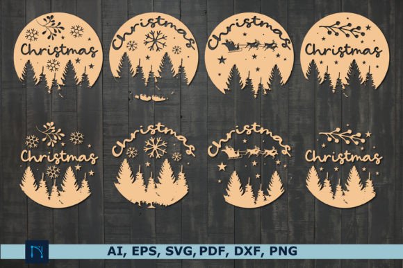 Laser paper Cut 3d Christmas SVG Bundle for Winter Amp