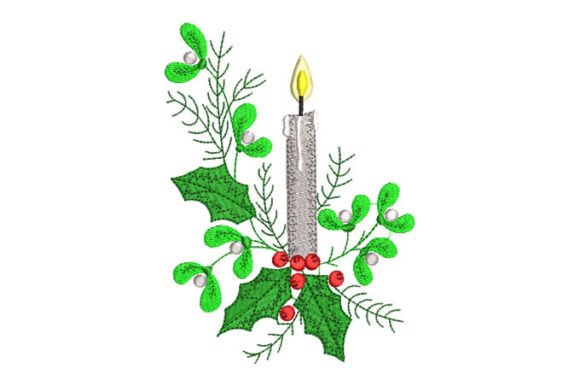 Reviewing Christmas Candle with Green Leaves for Seasonal Sales