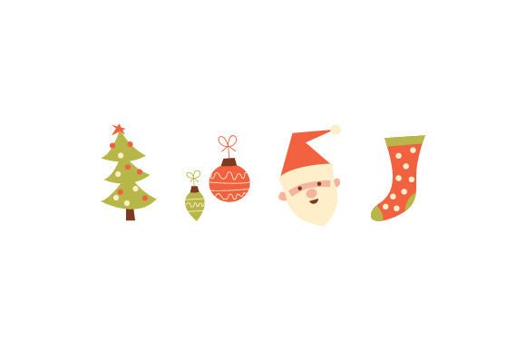 Scandinavian Christmas Icon Set for Modern Design