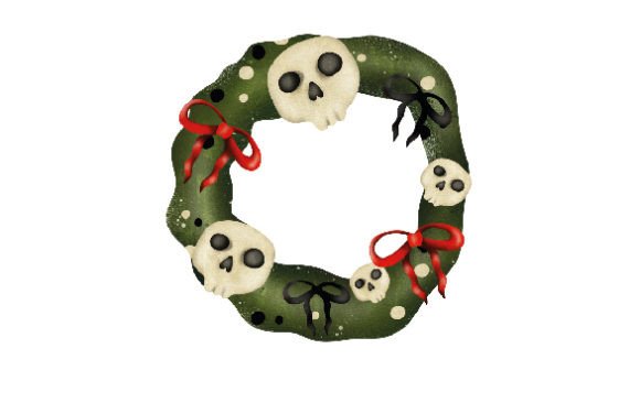 Spooky Christmas Wreath, Watercolor: A Designer's Review