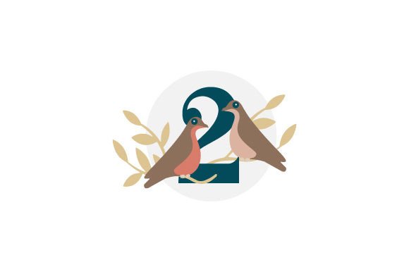 Twelve Days of Christmas - Two Turtle Doves for Holiday Crafts