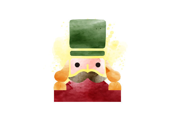 Watercolor Christmas Nutcracker for Holiday Branding